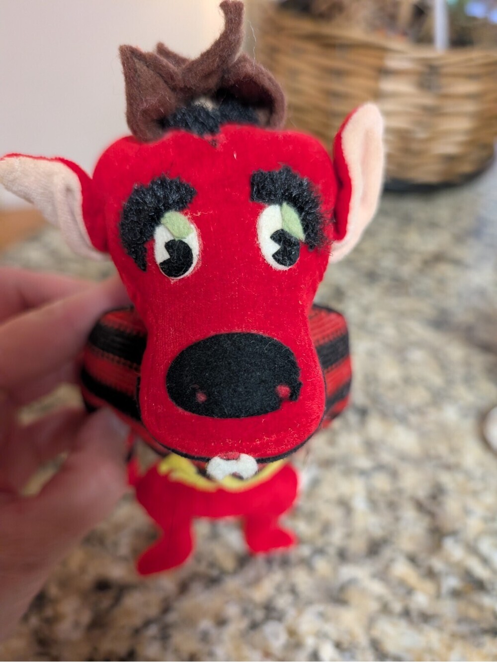 Rare Vintage R. Dakin & Co. 1960s Japan Devil Plush Antelope Valley "AV" Edition
